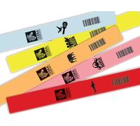 Zebra Z-Band Fun - rose - 25.4 x 254 mm 2100 pcs (6 rouleau(x) x 350) étiquettes de bracelet - pour Zebra GX420| GK Series GK420| G-Series GC420| GX Series GX420, GX430| LP 28XX| TLP 28XX