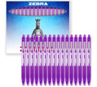 Zebra Z-Grip Lot de 16 stylos à bille rétractables à encre lisse Pointe 1 mm Emballage cadeau Violet