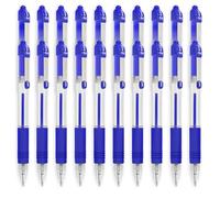 Zebra Z-Grip Lot de 20 stylos à bille rétractables Bleu, Papeterie