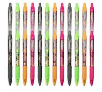 Zebra Z-Grip Lot de 40 stylos à bille lisses Pointe 1 mm Corps tropical Encre bleue