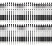 Zebra Z Grip Lot de 50 stylos à bille rétractables avec encre lisse, prise en main confortable et clip de poche, pointe moyenne fiable, noir
