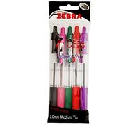 Zebra Z-Grip Lot stylo à bille 1.0 mm - Couleurs Assorties (Lot de 5)