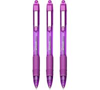 Zebra Z-Grip Smooth Lot de 3 stylos à bille rétractables Violet