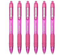 ZEBRA Z-Grip Smooth Lot de 6 stylos à bille rétractables Rose
