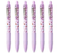 Zebra Z-Grip Smooth - Retractable Ballpoint Pen - Pack of 6 - Black Ink - Sweetie Violet Barrel Design