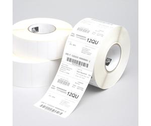 Zebra Z-Perform 1000T Blanc - Étiquette Découpée 10.2x20.3cm, Rouleau, Adhésif Permanent, Transfert Thermique, 726 Étiquettes/Rouleau, Paquet de 4 Rouleaux