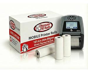 Zebra ZQ520 thermique Rouleaux de papier (20 Rouleau Box) blanc