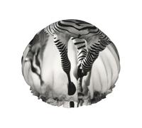 Zebra3 Bonnet de douche réutilisable pour homme et femme Séchage rapide