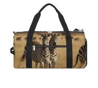 Zebras in The Grass of The Savanna Sac de sport de voyage pour homme et femme Grand sac de voyage avec compartiment à chaussures pour l'entraînement, style, taille unique, Style :, Taille unique