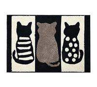 Zebrasmile Dessin animé entrée Porte Tapis Entrée Porte Tapis pour comptoir Maison Porte d'entrée Tapis d'intérieur Tapis d'entrée Paillasson Intérieur Tapis Tapis de salle de bain avec dos antidérapant Tapis de porte de bureau, chat, 45 X 65 CM