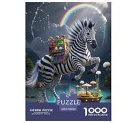 Zèbre 1000 Pieces Puzzle en Papier Jeu D'Intelligence De l'art De La Décoration Moderne Adultes Et Enfants Dès 14 Ans 70x50cm/1000pcs