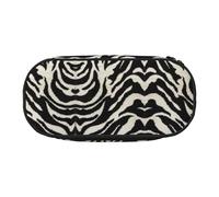 Zèbre Animal Mignon Aesthetic Grande Capacité Fermeture Éclair Crayons Crayons Crayons Organisateur de Bureau Portable Adulte, Noir, Taille Unique Organisateur de Sac, noir, Jeden rozmiar,