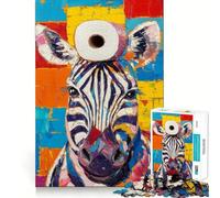 Zèbre avec Papier Toilette Puzzle de 1000 pièces pour Adolescents Stimulation Cognitive Amusant Emboîtement sûr Pas de pièces Qui se détachent Une façon captivante de Passer Le Temps (50x75cm)