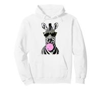 Zèbre Cool avec Lunettes de Soleil et Chewing-Gum Sweat à Capuche