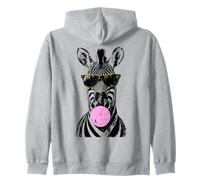 Zèbre Cool avec Lunettes de Soleil et Chewing-Gum Sweat à Capuche