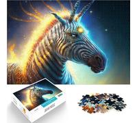 Zèbre de l'espace Cosmique Puzzles de 2000 pièces pour Adolescents Jeu de Quiz Offrir en Cadeau à Toute la Famille 70x100cm