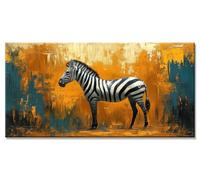 Zèbre Diamond Painting Adulte Enfant 5D DIY Loisirs Créatifs Adultes Difficile Accessoires Inclus Abstrait Broderie Diamant Painting kit Peinture Grand Format Strass Point de Croix 70x140cm y-1817