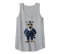 Zèbre Homme Femme Zèbre en Costume Zèbre Débardeur, Femme, Gris Chiné, M