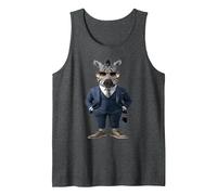 Zèbre Homme Femme Zèbre en Costume Zèbre Débardeur, Homme, Chiné Foncé, XXL