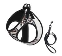 Zèbre Mignon,Harnais pour Animaux de Compagnie, Harnais réfléchissant réglable pour Chien,S