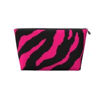 Zèbre Noir Rose, Trousse de Toilette Trousse de Maquillage Sac à cosmétiques Trousse de Toilette de Voyage Portable