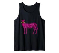Zèbre Rose Funky avec Lunettes de Soleil drôle Animal de fête Débardeur