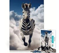 Zèbre sur Un Nuage Puzzle de 1000 pièces Jeu de réflexion et de précision Découpe de Haute précision Passe-Temps Fascinant pour Les Moments de détente (38x26cm)