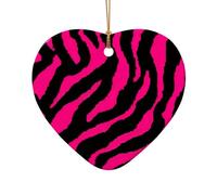 Zèbre Tigre Léopard Décoration de Noël Rose - Décoration de sapin de Noël, bas de Noël, idée cadeau festive, cadeaux pour amis