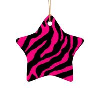 Zèbre Tigre Léopard Décoration de Noël Rose - Décoration de sapin de Noël, bas de Noël, idée cadeau festive, cadeaux pour amis