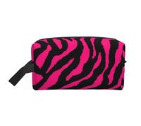 Zèbre Tigre Léopard Rouge Sac de Rangement Trousse de Toilette Sac de Voyage Mignon Trousse Cosmétique Maquillage Accessoires, blanc, Taille unique