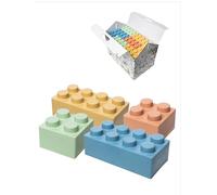 Zebrix Lot de 50 Briques de Construction XXL - Édition 4 Couleurs Pastel - 50 Grands Blocs de Construction Doux au Toucher - pour l'intérieur et l'extérieur - pour bébés et Enfants