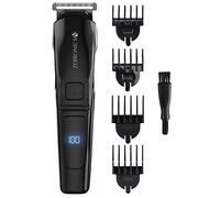 Zebronics ZEB-HT104 Tondeuse filaire/sans fil avec charge rapide USB jusqu'à 90 minutes, IPX6, 2 modes de vitesse, indicateur LED, lame en acier inoxydable à pointe arrondie, 4 peignes de guidage