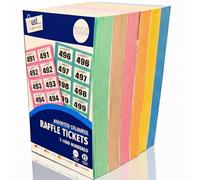 ZEBTON Lot de 8 Livres de Tickets de tombola 1 à 1 000 Tickets de vestiaire Couleurs Assorties (8)