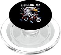 Zebulon Georgia Patriotic Eagle Drapeau USA Motif Vieilli PopSockets PopGrip pour MagSafe