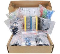 ZEBULON Mega Electronic Component Kit Assortiment Condensateurs, Résistances, LED, Transistors, Diodes, 1n270 Germanium, DC Jacks, Opamp, PCB, Haut-parleur, 1900 pcs