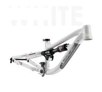ZECHAO Cadre de VTT en Alliage d'aluminium 20 Pouces, axe traversant 12 * 148 mm, Freins à Disque, Suspension 255 mm, Cadre de VTT Semi-Rigide avec amortisseurs arrière.(White)