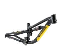 ZECHAO Cadre de VTT en Alliage d'aluminium 20 Pouces, axe traversant 12 * 148 mm, Freins à Disque, Suspension 255 mm, Cadre de VTT Semi-Rigide avec amortisseurs arrière.(Black)