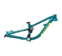 ZECHAO Cadre de VTT Semi-Rigide 20 Pouces, Cadre en Alliage d'aluminium avec Suspension, Freins à Disque, débattement de 255 mm, Compatible DH/XC/AM, axe traversant 12 x 148 mm.(Green)