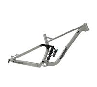 ZECHAO Cadre de VTT Tout Suspendu 27,5/29 Pouces, Axe Traversant 12x148 MM Cadre Enduro, Freins À Disque 16/18 Pouces, DH/AM/XC avec Amortisseurs Arrière(Grey,L)