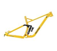 ZECHAO Cadre de VTT Tout Suspendu 27,5/29 Pouces, Axe Traversant 12x148 MM Cadre Enduro, Freins À Disque 16/18 Pouces, DH/AM/XC avec Amortisseurs Arrière(Yellow,L)