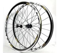 ZECHAO Jaquette à vélo de Route 700C,CV Roues de vélo de Course de Frein Libération Rapide Jantes à Double paroi de 30 mm for 7-8-9-10-11 Vitesse Roues de Cyclisme Wheelset (Color : Yellow, Size :