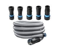 ZECKJVTD Kit De Tuyau De Dépoussiérage 1 1/4 Po X 10 Pi, Compatible avec Les Systèmes D'aspirateurs Domestiques Et Professionnels, avec 5 Adaptateurs for Outils Électriques De Menuiserie.