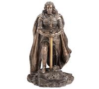 Zeckos Statue du Roi Arthur Bronze Marron