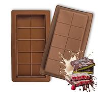 ZECOOK Moule Tablette Chocolat Dubai 2PCS - Moule Silicone Alimentaire sans BPA, Antiadhésif & facile à démouler - Moule Chocolat