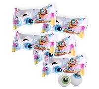 ZED Glubscher Chewing-gums 5x2 - Bonbons fruités à mâcher avec cœur liquide (85g) - Effet globe oculaire effrayant - Idéal pour Halloween, fêtes d’enfants, sachets cadeaux et surprises