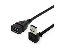 ZEDACA ® USB 3.0 mâle à Femelle Extension Prolonger 90 degré câble Super Fast 5Gbps Transfert de données câble de synchronisation 2pcs (Up Angle Cable) 15cm