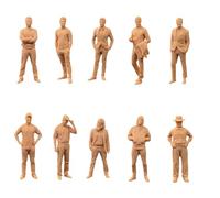 ZEDACAKAI (10 pièces 1/43 figure Gentleman Man Modern Figures Model Miniature Scene GK Need to Be Colored by Yourself