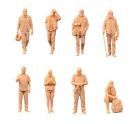 ZEDACAKAI (8 pièces 1/43 Figure Street Hostel Model Need To Be Colored By Yourself