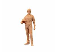 ZEDACAKAI Figurine 1/24 Un groupe de conducteurs masculins et féminins modèle miniature GK Garage Kit doit être coloré par vous-même N°2