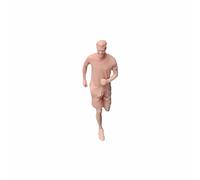 ZEDACAKAI Figurine 1/64 de course à pied, échauffement miniature, homme et femme, modèle de sport, garage, doit être colorée par vous-même, No1